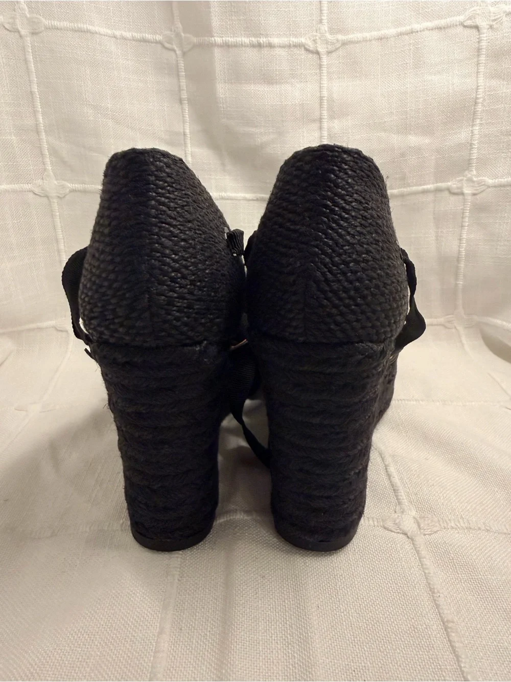 INC Merryy Black Espadrille Wedge Sandals Size 9M NEW